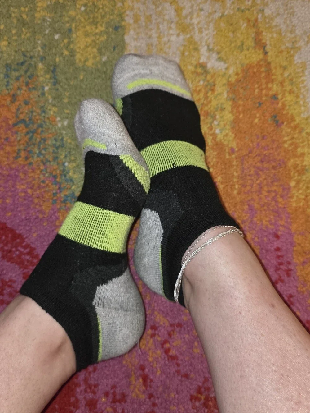 Well Worn Women's Socks Well Loved Absorbent Low-cut Zone Pro 8 Black Lime Green